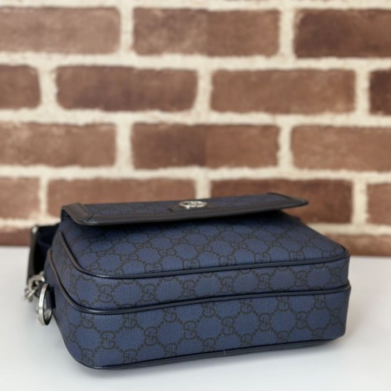 Replica Borsa a tracolla piccola Gucci Ophidia da uomo 802170 blu scuro Riproduzione Fedele Borsa a tracolla piccola Gucci Ophidia da uomo 802170 blu scuro imitazioni