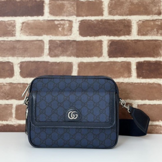 Replica Borsa a tracolla piccola Gucci Ophidia da uomo 802170 blu scuro Riproduzione Fedele Borsa a tracolla piccola Gucci Ophidia da uomo 802170 blu scuro imitazioni