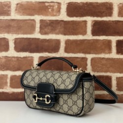 Replica Dettagli perfetti Gucci 815206 Horsebit 1955 Perfetta piccola morbida con manico superiore Nero Riproduzione Fedele Dettagli perfetti Gucci 815206 Horsebit 1955 Replica Perfetta piccola morbida con manico superiore Nero imitazioni