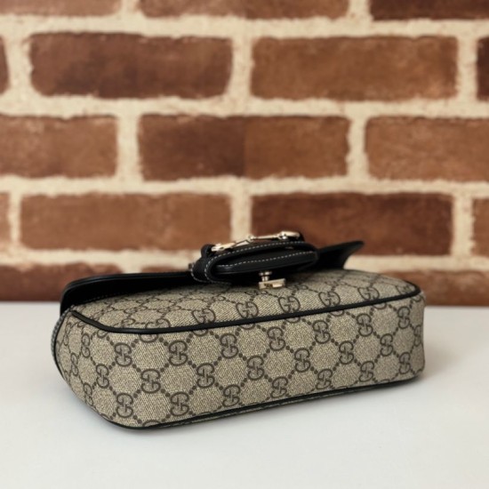 Replica Dettagli perfetti Gucci 815206 Horsebit 1955 Perfetta piccola morbida con manico superiore Nero Riproduzione Fedele Dettagli perfetti Gucci 815206 Horsebit 1955 Replica Perfetta piccola morbida con manico superiore Nero imitazioni