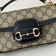 Replica Dettagli perfetti Gucci 815206 Horsebit 1955 Perfetta piccola morbida con manico superiore Nero Riproduzione Fedele Dettagli perfetti Gucci 815206 Horsebit 1955 Replica Perfetta piccola morbida con manico superiore Nero imitazioni