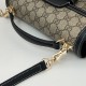 Replica Dettagli perfetti Gucci 815206 Horsebit 1955 Perfetta piccola morbida con manico superiore Nero Riproduzione Fedele Dettagli perfetti Gucci 815206 Horsebit 1955 Replica Perfetta piccola morbida con manico superiore Nero imitazioni