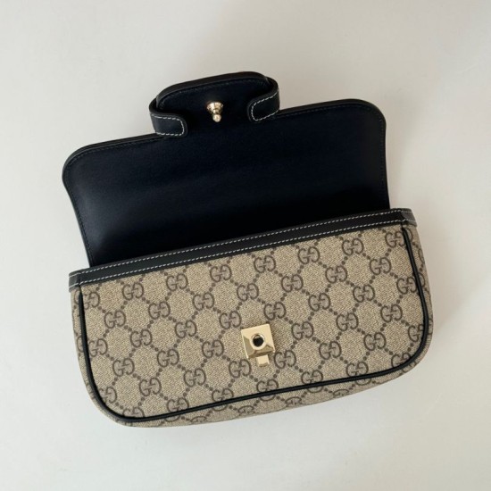 Replica Dettagli perfetti Gucci 815206 Horsebit 1955 Perfetta piccola morbida con manico superiore Nero Riproduzione Fedele Dettagli perfetti Gucci 815206 Horsebit 1955 Replica Perfetta piccola morbida con manico superiore Nero imitazioni