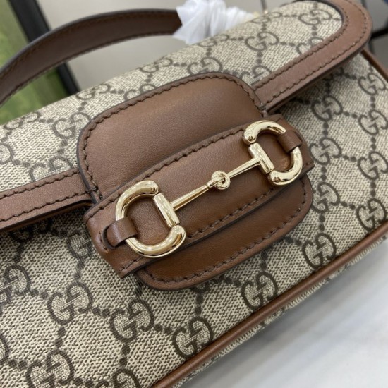 Replica Gucci 815206 Horsebit 1955 Soft piccola borsa con manico superiore Marrone Riproduzione Fedele Gucci 815206 Horsebit 1955 Soft piccola borsa con manico superiore Marrone imitazioni