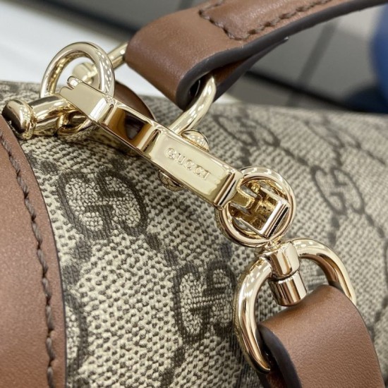 Replica Gucci 815206 Horsebit 1955 Soft piccola borsa con manico superiore Marrone Riproduzione Fedele Gucci 815206 Horsebit 1955 Soft piccola borsa con manico superiore Marrone imitazioni