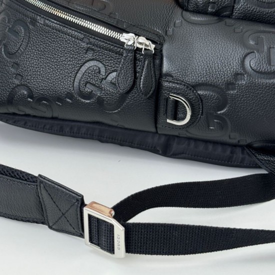 Replica Gucci Zaino medio jumbo GG da uomo 819065 Nero Riproduzione Fedele Gucci Zaino medio jumbo GG da uomo 819065 Nero imitazioni