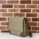 Riproduzione Fedele Gucci 821154 Replica Perfetta a tracolla media GG Emblem Uomo Marrone imitazioni