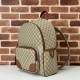 Riproduzione Fedele Gucci 821159 GG Emblem zaino medio Marrone imitazioni