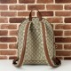 Riproduzione Fedele Gucci 821159 GG Emblem zaino medio Marrone imitazioni