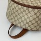 Riproduzione Fedele Gucci 821159 GG Emblem zaino medio Marrone imitazioni