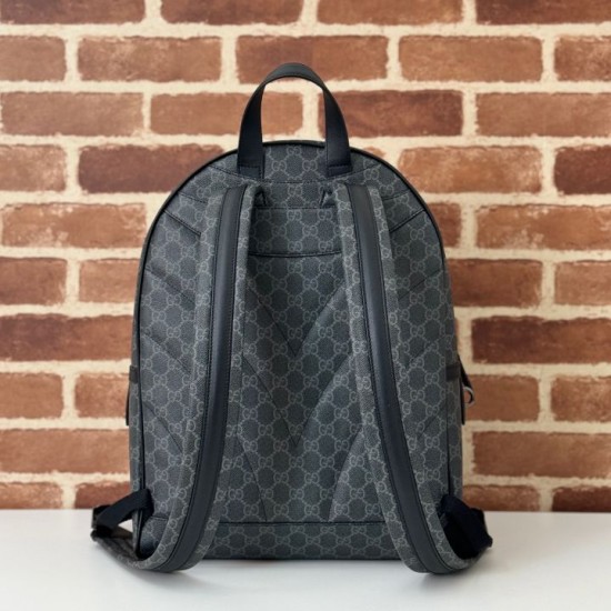 Riproduzione Fedele Gucci 821159 GG Emblem zaino medio Nero imitazioni