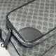 Riproduzione Fedele Gucci 821159 GG Emblem zaino medio Nero imitazioni