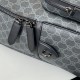 Riproduzione Fedele Gucci 821159 GG Emblem zaino medio Nero imitazioni
