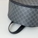 Riproduzione Fedele Gucci 821159 GG Emblem zaino medio Nero imitazioni