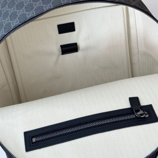 Riproduzione Fedele Gucci 821159 GG Emblem zaino medio Nero imitazioni