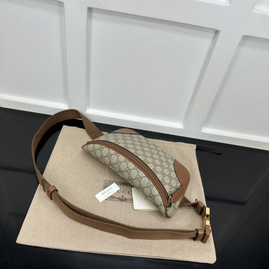 Replica Dettagli perfetti Gucci GG Emblem Marsupio medio 821162 Marrone Riproduzione Fedele Dettagli perfetti Gucci GG Emblem Marsupio medio 821162 Marrone imitazioni