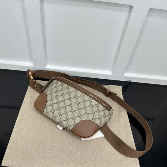 Replica Dettagli perfetti Gucci GG Emblem Marsupio medio 821162 Marrone Riproduzione Fedele Dettagli perfetti Gucci GG Emblem Marsupio medio 821162 Marrone imitazioni
