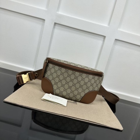 Replica Dettagli perfetti Gucci GG Emblem Marsupio medio 821162 Marrone Riproduzione Fedele Dettagli perfetti Gucci GG Emblem Marsupio medio 821162 Marrone imitazioni