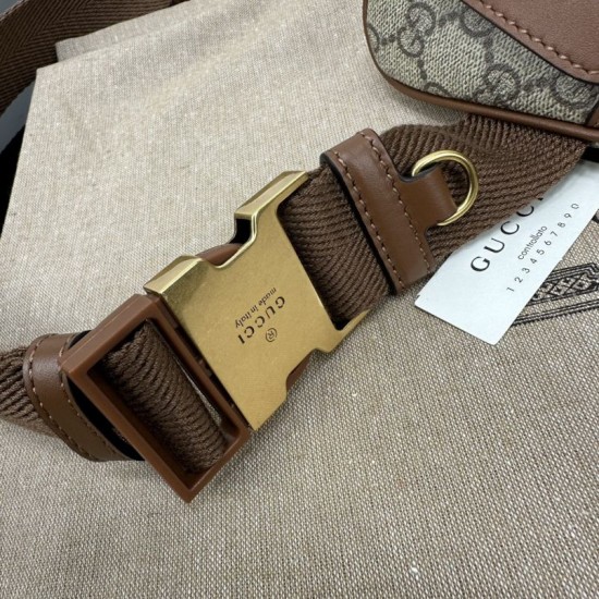 Replica Dettagli perfetti Gucci GG Emblem Marsupio medio 821162 Marrone Riproduzione Fedele Dettagli perfetti Gucci GG Emblem Marsupio medio 821162 Marrone imitazioni