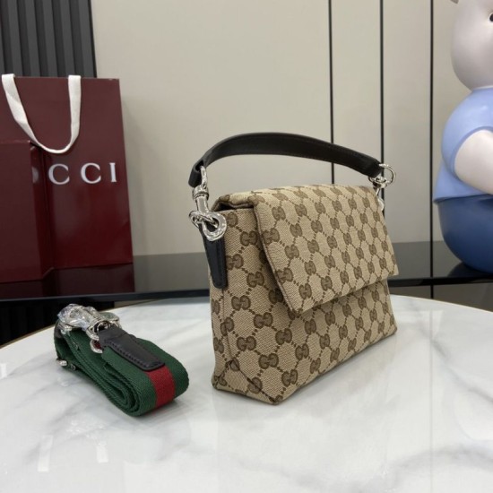 Replica Gucci Borsa a tracolla piccola GG uomo con Web 821617 Marrone Riproduzione Fedele Gucci Borsa a tracolla piccola GG uomo con Web 821617 Marrone imitazioni