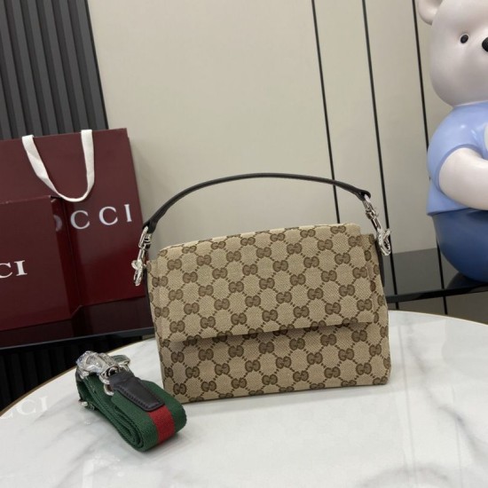 Replica Gucci Borsa a tracolla piccola GG uomo con Web 821617 Marrone Riproduzione Fedele Gucci Borsa a tracolla piccola GG uomo con Web 821617 Marrone imitazioni