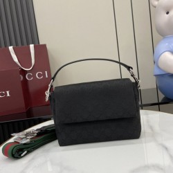Gucci Borse a tracolla piccola GG uomo con Web 821617 Nero