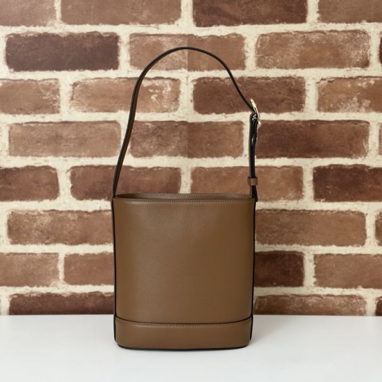 Riproduzione Fedele Gucci 73 mini bucket bag 833665 Marrone imitazioni