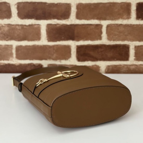 Riproduzione Fedele Gucci 73 mini bucket bag 833665 Marrone imitazioni