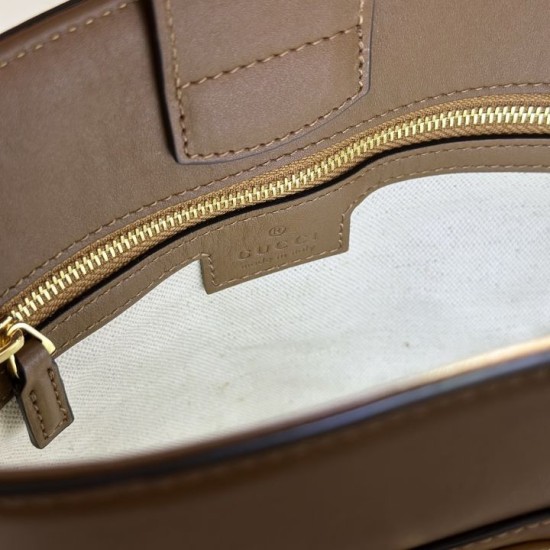Riproduzione Fedele Gucci 73 mini bucket bag 833665 Marrone imitazioni