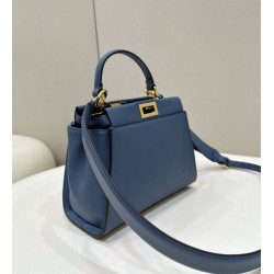 Borsa Fendi Mini Iconic Peekaboo Blu Borsa Fendi Mini Iconic Peekaboo Blu
