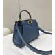 Riproduzione Fedele Borsa Fendi Mini Iconic Peekaboo Blu imitazioni