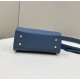 Riproduzione Fedele Borsa Fendi Mini Iconic Peekaboo Blu imitazioni
