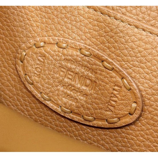 Replica Fendi Peekaboo ISeeU Small Selleria Borsa con 556 impunture cucite a mano Marrone Riproduzione Fedele Fendi Peekaboo ISeeU Small Selleria Borsa con 556 impunture cucite a mano Marrone imitazioni