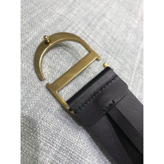 Replica Dior 30 Montaigne Cintura 35MM Nero Riproduzione Fedele Dior 30 Montaigne Cintura 35MM Nero imitazioni
