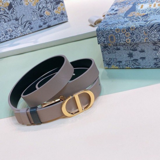 Replica Alta gamma Dior 30 Montaigne Reversible 20MM Cintura Grigio/Nero Riproduzione Fedele Alta gamma replica Dior 30 Montaigne Reversible 20MM Cintura Grigio/Nero imitazioni