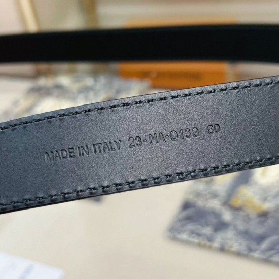 Replica Dior D-Fence 30MM Cintura Nera Riproduzione Fedele Dior D-Fence 30MM Cintura Nera imitazioni