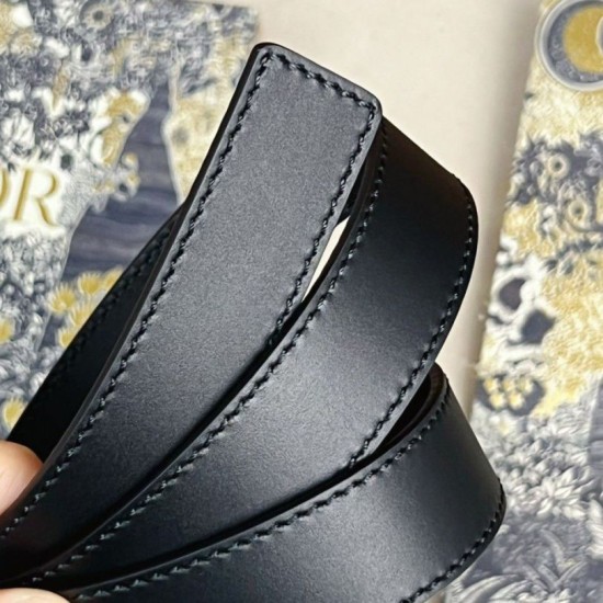 Replica Dior D-Fence 30MM Cintura Nera Riproduzione Fedele Dior D-Fence 30MM Cintura Nera imitazioni
