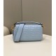Replica Borse baguette media Fendi FF Nappa blu Riproduzione Fedele Borse Replica baguette media Fendi FF Nappa blu imitazioni