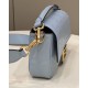 Replica Borse baguette media Fendi FF Nappa blu Riproduzione Fedele Borse Replica baguette media Fendi FF Nappa blu imitazioni
