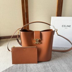 Replica Borse Alta Qualità a secchiello piccola/media Celine Louise Tan Pelle di vitello liscia Riproduzione Fedele Borse Replica Alta Qualità a secchiello piccola/media Celine Louise Tan Pelle di vitello liscia imitazioni