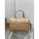 Riproduzione Fedele Borsa Dior Groove 25 in pelle di vitello Macrocannage biscotto imitazioni