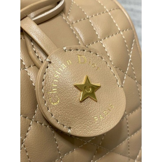 Riproduzione Fedele Borsa Dior Groove 25 in pelle di vitello Macrocannage biscotto imitazioni
