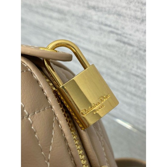 Riproduzione Fedele Borsa Dior Groove 25 in pelle di vitello Macrocannage biscotto imitazioni