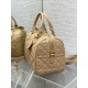 Riproduzione Fedele Borsa Dior Groove 25 in pelle di vitello Macrocannage biscotto imitazioni