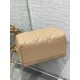 Riproduzione Fedele Borsa Dior Groove 25 in pelle di vitello Macrocannage biscotto imitazioni