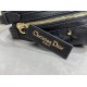 Riproduzione Fedele Borse Imitazioni Macrocannage piatta piccola/media D-Journey Dior nera stropicciata imitazioni
