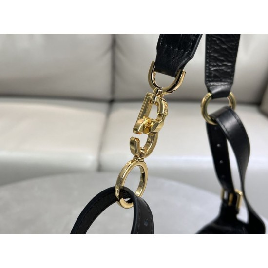 Riproduzione Fedele Borse Imitazioni Macrocannage piatta piccola/media D-Journey Dior nera stropicciata imitazioni