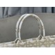 Replica Dior Medium/Large Book Tote Bag Ricamo rattan oversize Bianco/Oro Riproduzione Fedele Dior Medium/Large Book Tote Bag Ricamo rattan oversize Bianco/Oro imitazioni