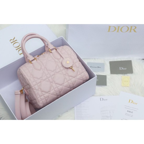 Replica Dior Groove 25 Borsa in Biscotto Macrocannage rosa Riproduzione Fedele Dior Groove 25 Borsa in Biscotto Macrocannage rosa imitazioni