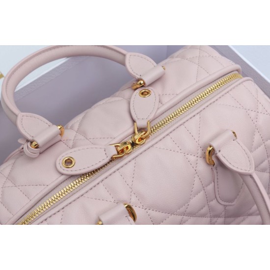 Replica Dior Groove 25 Borsa in Biscotto Macrocannage rosa Riproduzione Fedele Dior Groove 25 Borsa in Biscotto Macrocannage rosa imitazioni